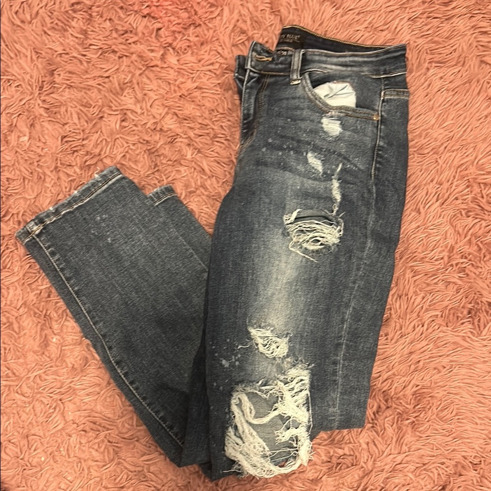 Judy Blue Boyfriend Jeans Blue Distressed Casual